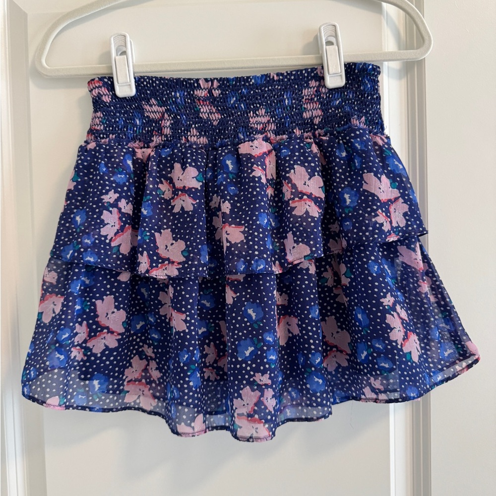 American Eagle Outfitters Pink/Blue Floral Mini Skirt
